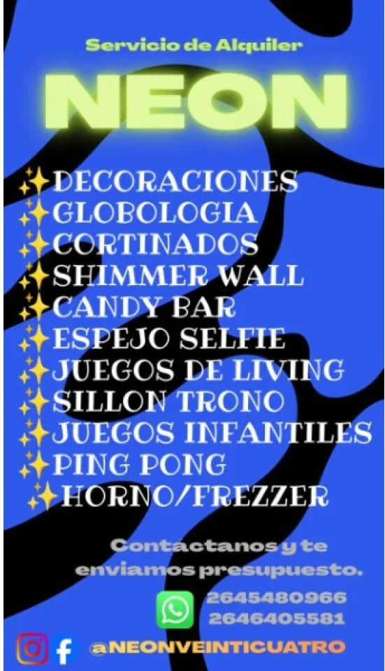 Neon Servicio De Alquiler De Juegos De Living Para Todo Tipo De Eventos · foto 8