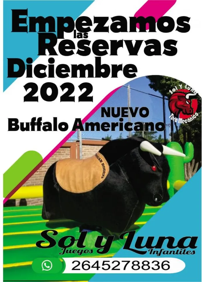 Sol Y Luna Juegos Infantiles Alquiler De Toro Mecanico 2026 Nuevo Movimiento Castillos · foto 3